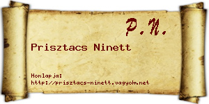 Prisztacs Ninett névjegykártya
